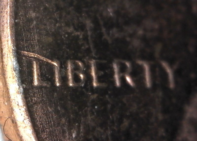 2010-P-Lincoln-Shield-Cent-Struck-Through-Shaved-Off-Rim-Burr!